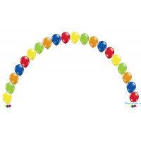 Цепочка разноцветная  6 метров из 25 шаров с гелием