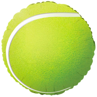 Шар с гелием, фольгированный круг "Тенисный мяч"