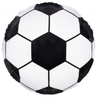 Шар с гелием, фольгированный круг "Футбольный мячик"