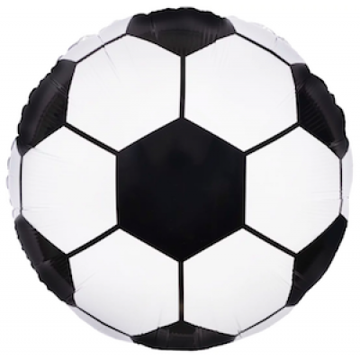 Шар с гелием, фольгированный круг "Футбольный мячик"