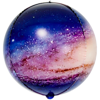 Шар с гелием, фольгированная сфера "Космос"