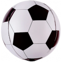 Шар с гелием, фольгированная сфера "Футбольный мяч"