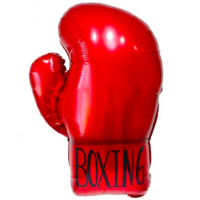 Шар с гелием, фольгированная фигура "Боксёрская перчатка, красная"