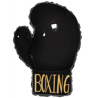 Шар с гелием, фольгированная фигура "Боксёрская печатка, чёрная"