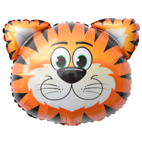 Шар с гелием, фольгированная фигура "Голова тигра"