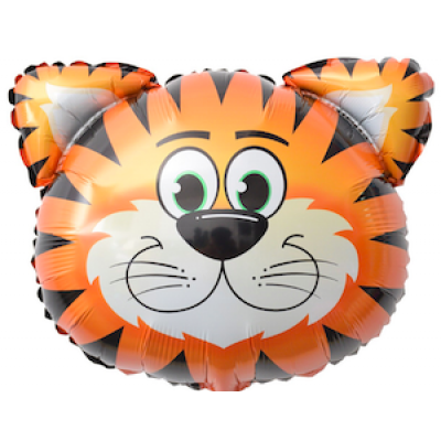 Шар с гелием, фольгированная фигура "Голова тигра"