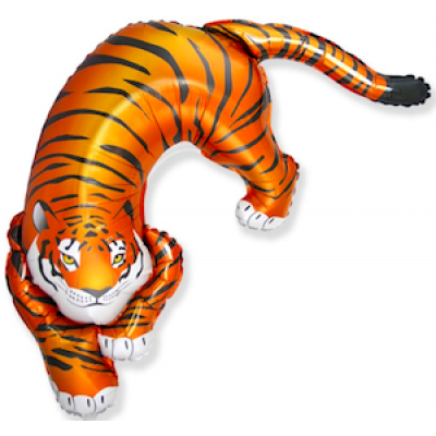 -шар с гелием, фольгированная фигура "Дикий тигр"