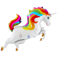 Шар с гелием, фольгированная фигура "Единорог радужный"