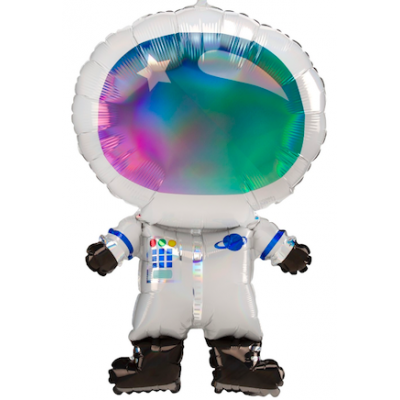 Шар с гелием, фольгированная фигура "Космонавт, градиент"