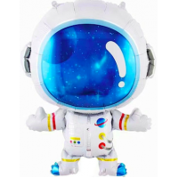 Шар с гелием, фольгированная фигура "Космонавт и звёзды"