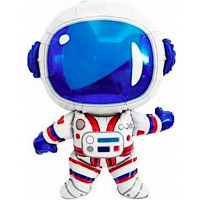 Шар с гелием, фольгированная фигура "Космонавт триколор"