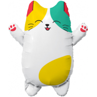Шар с гелием, фольгированная фигура "Котик лапочка"
