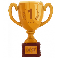 Шар с гелием, фольгированная фигура "Кубок Лучший"