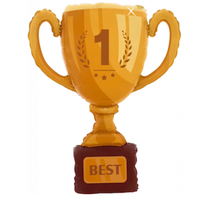 Шар с гелием, фольгированная фигура "Кубок Лучший"