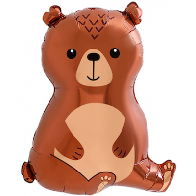 Шар с гелием, фольгированная фигура "Лесной медведь"