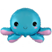 шар с гелием, фольгированная фигура "Маленький осьминог"