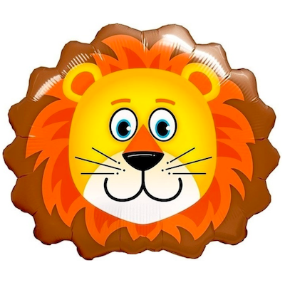 Шар с гелием, фольгированная фигура "Милый лев"