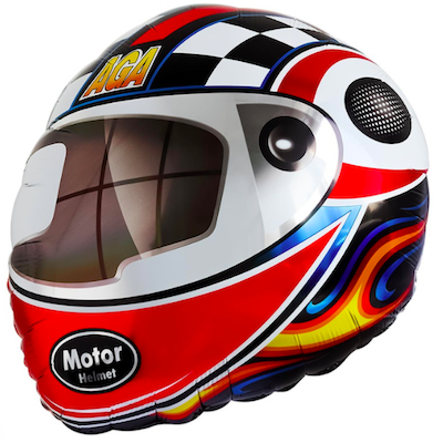 Шар с гелием, фольгированная фигура "Шлем спотривный"