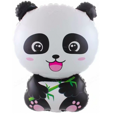 Шар с гелием, фольгированная фигура "Панда с веточкой"