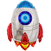 Шар с гелием, фольгированная фигура "Ракета"