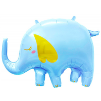 Шар с гелием, фольгированная фигура "Слоник голубой"