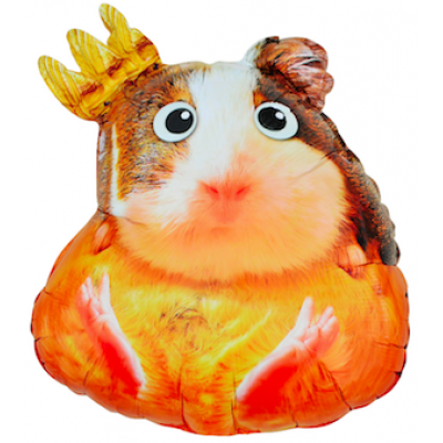 Шар с гелием, фольгированная фигура "Хомяк царь"